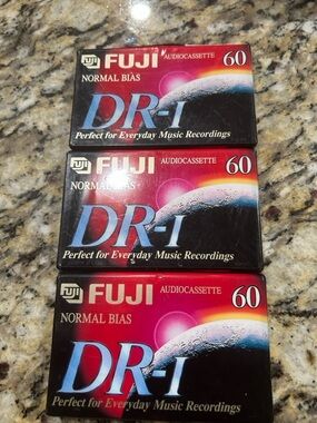 Fuji DR-I 60minute Audio Cassette Tape w/Normal Bias -Lot of 3